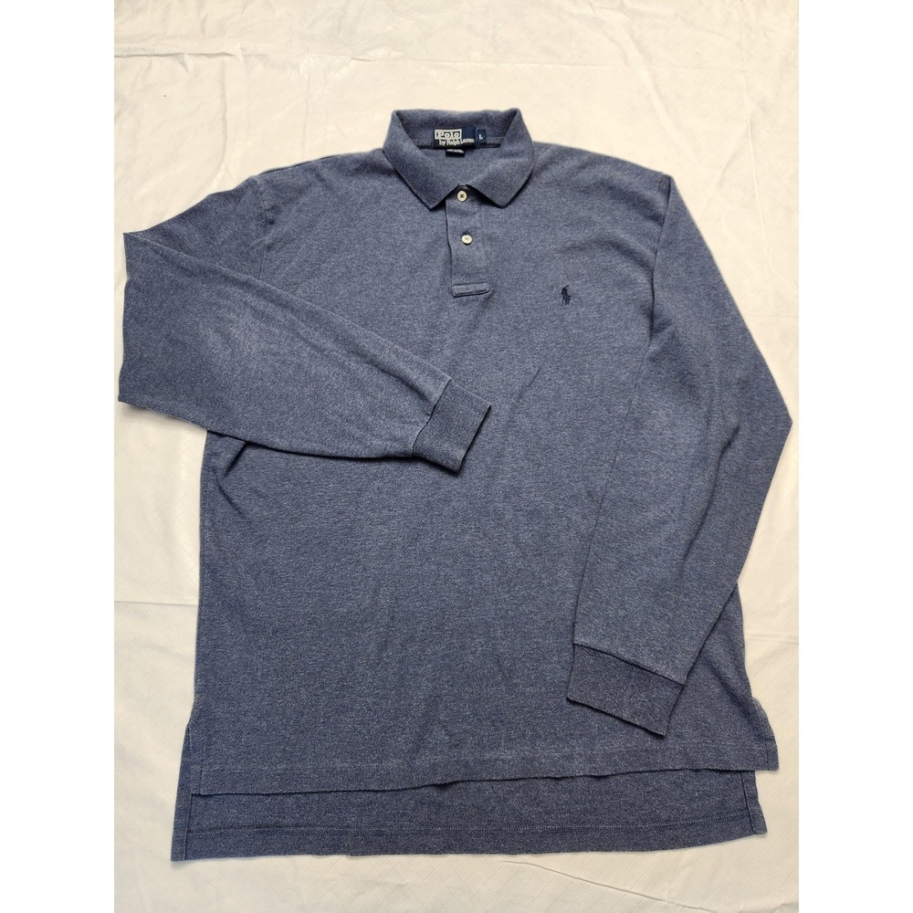 Polo By Ralph Lauren Polo Shirt Mens Large Blue Long Sleeve Cotton Pony Logo